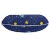Ambesonne Space Travel Pillow Neck Rest, Galaxy Shooting Stars Planets Spaceship Comet Moon Fantasy, Memory Foam Traveling Accessory for Airplane and Car, 12", Orange Blue view 2