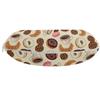 Ambesonne Dessert Travel Pillow Neck Rest, Patisserie Theme Pattern Chocolate Coated Donut Cookie Latte Croissant, Memory Foam Traveling Accessory for Airplane and Car, 12", Pink Brown view 2