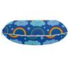 Ambesonne Cartoon Travel Pillow Neck Rest, Rainbow Clouds Along Stars Dreaming Sleeping Shower Night Time, Memory Foam Traveling Accessory for Airplane and Car, 12", Cobalt Blue view 2