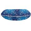 Ambesonne Butterfly Travel Pillow Neck Rest, Spring Animal Floral Blossoms Abstract Motif Dark Tones, Memory Foam Traveling Accessory for Airplane and Car, 12", Azure Blue view 2