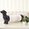 Dachshund Dog Paper Towel Holder for Kitchen, Freestanding Countertop Kitchen Paper Towel Holder, Vintage Animal Tissue Towel Display Stand, Black view 3