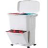 GBHJJ Kitchen Bins with Lids, Double Compartment Classified Recycle Garbage Pedal Dustbin, 45L Rubbish Capacity, Office & Home | Fingerprint Proof Trash Bins view 1