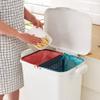 GBHJJ Kitchen Bins with Lids, Double Compartment Classified Recycle Garbage Pedal Dustbin, 45L Rubbish Capacity, Office & Home | Fingerprint Proof Trash Bins view 3