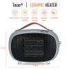 Space Heater, Teioe Mini Electric Space Heater 800W/400W, Small PTC Ceramic Heater with Tip-Over and Overheat Protection, 3 Operating Modes, Space Heaters for Office, Bedroom and Under Desk (GREY) view 2