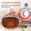 Space Heater, Teioe Mini Electric Space Heater 800W/400W, Small PTC Ceramic Heater with Tip-Over and Overheat Protection, 3 Operating Modes, Space Heaters for Office, Bedroom and Under Desk (GREY) view 3