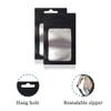 PABCK 100 Pack Resealable Matte Black Zipper Lock Window Bags with Euro Hang Hole for Zip Food Storage Lock Pouches Plastic Foil Packet (10x18 cm (3.9x7.1 inch) view 3