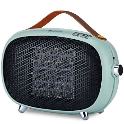Space Heater, Teioe Mini Electric Space Heater 800W/400W, Small PTC Ceramic Heater with Tip-Over and Overheat Protection, 3 Operating Modes, Space Heaters for Office, Bedroom and Under Desk (GREEN)