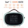 Space Heater, Teioe Mini Electric Space Heater 800W/400W, Small PTC Ceramic Heater with Tip-Over and Overheat Protection, 3 Operating Modes, Space Heaters for Office, Bedroom and Under Desk (GREEN) view 2