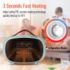 Space Heater, Teioe Mini Electric Space Heater 800W/400W, Small PTC Ceramic Heater with Tip-Over and Overheat Protection, 3 Operating Modes, Space Heaters for Office, Bedroom and Under Desk (GREEN) view 3