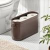 mDesign Large Steel Free Standing Toilet Paper Organizer, 6-Roll Tissue Storage Holder Container Bin for Bathroom Floor, Fits Under Sink, Vanity, Shelf, In Cabinet, or Corner Oscar Collection - Bronze view 2