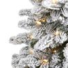 Nearly Natural 3ft. Flocked North Carolina Fir Artificial Christmas Tree with 150 Warm White Lights and 545 Bendable Branches view 3