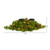 Nearly Natural 24in. Artificial Christmas Double Candelabrum with 35 Warm White Lights and Pine Cones view 2