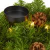 Nearly Natural 24in. Artificial Christmas Double Candelabrum with 35 Warm White Lights and Pine Cones view 3