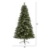 Nearly Natural 7ft. Snowed French Alps Mountain Pine Artificial Christmas Tree with 833 Bendable Branches and Pine Cones view 2