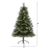 Nearly Natural 5ft. Snowed French Alps Mountain Pine Artificial Christmas Tree with 387 Bendable Branches and Pine Cones view 2