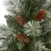 Nearly Natural 5ft. Snowed French Alps Mountain Pine Artificial Christmas Tree with 387 Bendable Branches and Pine Cones view 3
