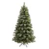 Nearly Natural 6ft. Snowed French Alps Mountain Pine Artificial Christmas Tree with 583 Bendable Branches and Pine Cones view 1