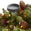 Nearly Natural 24in. Flocked Artificial Christmas Double Candelabrum with 35 Multicolored Lights and Pine Cones view 4