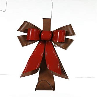 Special T Imports Inc Metal Red/Rust Bow Wreath Holder Set/2