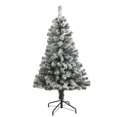 Nearly Natural 4ft. Flocked West Virginia Fir Artificial Christmas Tree