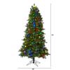 Nearly Natural 6.5ft Pre-Lit Fir Artificial Christmas Tree, 450 LEDs view 2