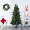Nearly Natural 6.5ft Pre-Lit Fir Artificial Christmas Tree, 450 LEDs view 4