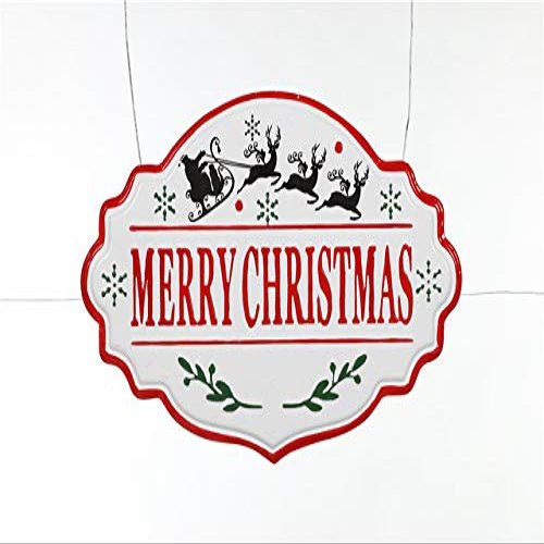 Special T Imports Inc Enamel M.Cmas Sleigh Wall Set/2
