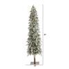 Nearly Natural 7.5ft. Flocked Washington Alpine Christmas Artificial Tree with 350 White Warm LED Lights and 877 Bendable Branches view 2