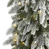 Nearly Natural 7.5ft. Flocked Washington Alpine Christmas Artificial Tree with 350 White Warm LED Lights and 877 Bendable Branches view 3
