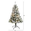 Nearly Natural 4ft. Flocked West Virginia Fir Artificial Christmas Tree with 100 Clear LED Lights view 2