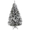 Nearly Natural 6ft. Flocked White River Mountain Pine Artificial Christmas Tree with Pinecones view 1