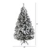 Nearly Natural 6ft. Flocked White River Mountain Pine Artificial Christmas Tree with Pinecones view 2