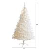 Nearly Natural 7ft. White Artificial Christmas Tree with 1000 Bendable Branches and 350 Clear LED Lights view 2