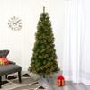 Nearly Natural 6.5ft. Cashmere Slim Artificial Christmas Tree with 350 Warm White Lights and 660 Bendable Branches view 4