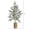 Nearly Natural 28in. Flocked Christmas Artificial Tree in Decorative Planter view 2