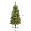 Nearly Natural 5ft. White Mountain Pine Artificial Christmas Tree with 200 Clear LED Lights and Pine Cones view 2