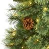 Nearly Natural 5ft. White Mountain Pine Artificial Christmas Tree with 200 Clear LED Lights and Pine Cones view 3