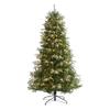 Nearly Natural 7ft. Snowed Grand Teton Artificial Christmas Tree with 500 Clear Lights and 1050 Bendable Branches view 1