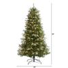 Nearly Natural 7ft. Snowed Grand Teton Artificial Christmas Tree with 500 Clear Lights and 1050 Bendable Branches view 2