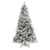 Nearly Natural 5ft. Flocked Vermont Mixed Pine Artificial Christmas Tree with 150 Clear LED Lights view 1