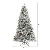Nearly Natural 5ft. Flocked Vermont Mixed Pine Artificial Christmas Tree with 150 Clear LED Lights view 2