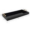 Kate and Laurel Lipton Narrow Decorative Tray with Polished Metal Handles, 10 x 24, Black and Gold, Chic Accent Tray for Display and Storage view 3