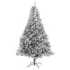 Nearly Natural 7ft. Flocked Rock Springs Spruce Artificial Christmas Tree with 800 Bendable Branches view 1