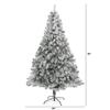 Nearly Natural 7ft. Flocked Rock Springs Spruce Artificial Christmas Tree with 800 Bendable Branches view 2