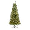 Nearly Natural 7ft. Wisconsin Slim Snow Tip Pine Artificial Christmas Tree with 400 Clear LED Lights view 1