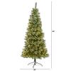 Nearly Natural 7ft. Wisconsin Slim Snow Tip Pine Artificial Christmas Tree with 400 Clear LED Lights view 2