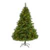 Nearly Natural 6ft. West Virginia Full Bodied Mixed Pine Artificial Christmas Tree with 300 Clear LED Lights and Pine Cones view 1