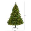 Nearly Natural 6ft. West Virginia Full Bodied Mixed Pine Artificial Christmas Tree with 300 Clear LED Lights and Pine Cones view 2