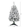 Nearly Natural 3ft. Flocked Rock Springs Spruce Artificial Christmas Tree view 2