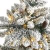 Nearly Natural 4ft. Flocked Livingston Fir Artificial Christmas Tree with Pine Cones and 150 Clear Warm LED Lights view 3